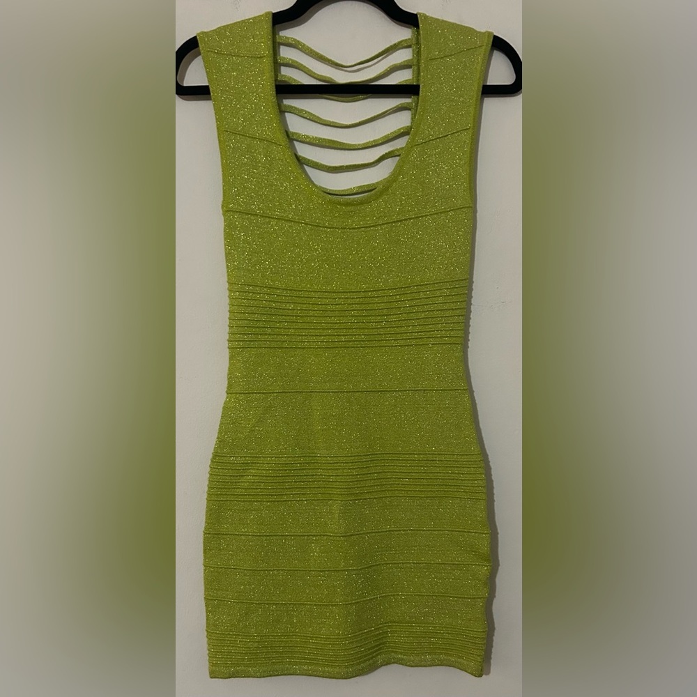WOW Couture Lime Green Bandage Dress